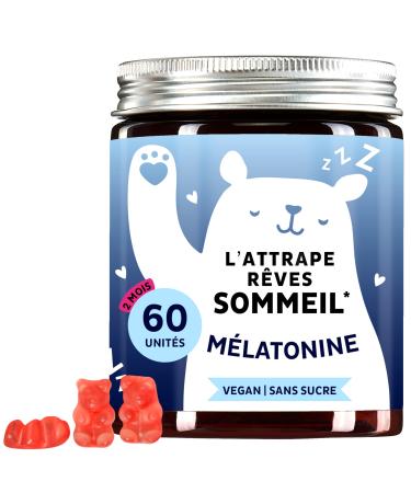 L'Attrape R ve Sommeil Sommeil naturel 1mg de M latonine avec Vitamine B6 60 Unit s (2 mois) Sans sucre Vegan Bears with Benefits NEW