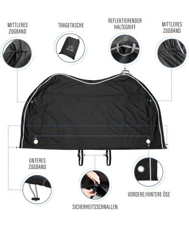 Teamobsidian Waterproof Bicycle Cover for 2 Bikes | Outdoor Protective Shell & Rain Protection | Durable Bike Tarpaulin for Carriers - Buy Online on GoSupps.com