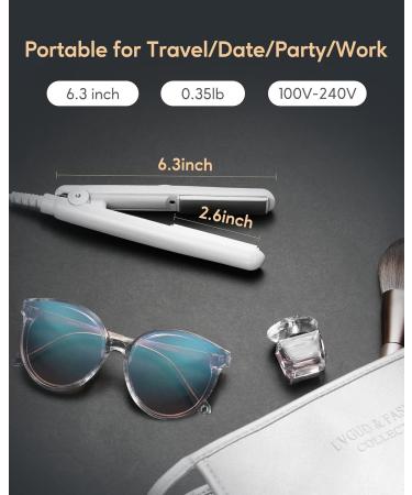 Stylocks Mini Hair Straightener - Small Ceramic Plate for Quick and Easy Styling - Travel Size - Ideal for Short Hair - White - Buy Online on GoSupps.com