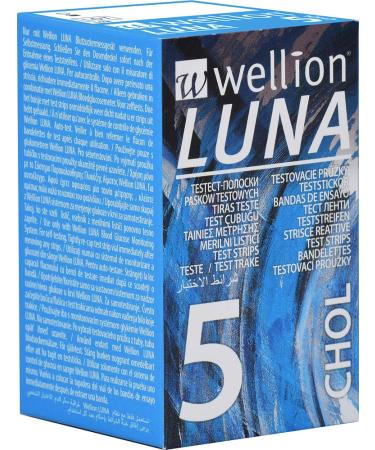 Wellion LUNA cholesterol test strips 5 pieces 5 pieces (1 pack)