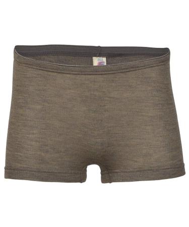 Womens Thermal Underwear: Moisture Wicking Merino Wool Silk Boy Shorts 46-48 Walnut
