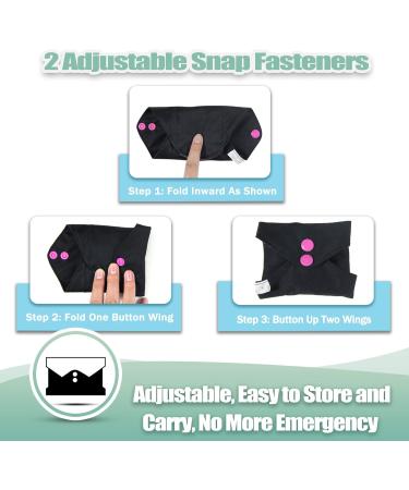 wegreeco Bamboo Charcoal Reusable Menstrual Pads - 6 Pack Medium Black | Soft Cloth Sanitary Pads & Panty Liners with Wet Bag - Buy Online on GoSupps.com