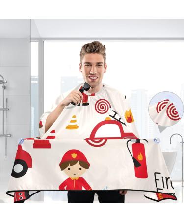 Buy Cartoon Cute Firefighters Salon Cape - 55x65 Inch Snap Closure Hair Cutting Apron for Professionals - Buy Online on GoSupps.com