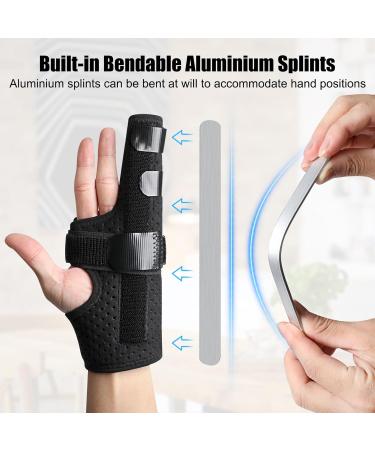 Buy Pinky Finger Splints & Trigger Finger Brace - Support for Small Fingers - Left & Right Hand - Ideal for 4th/5th Finger Injuries Fractures Breaks - Large Size - Buy Online on GoSupps.com