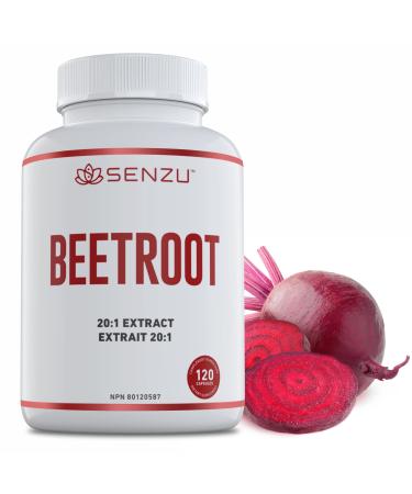 10 000mg 20x Concentrated Beetroot Capsules Extract 4% Standardized with Black Pepper Vegan All-Natural Antioxidant for Men & Women - 4 Month Supply - 120 Count | Made in Canada