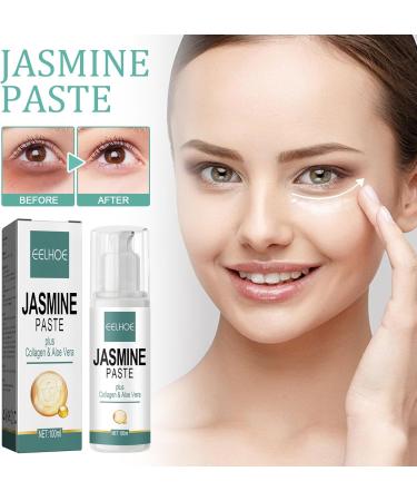 FOCUSUN Jasminsalbe for dark circles Jasminsalbe eye cream with collagen and aloe vera extract eye cream against dark circles removes bags and swelling 100ml 100 ml - Buy Online on GoSupps.com