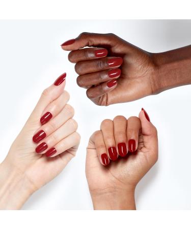 OPI xPRESS/ON Press On Nails - Short Round Solid Big Apple Red | Long Lasting Reusable & Non-Damaging Nail Art with Glue - International Shipping Available - Buy Online on GoSupps.com
