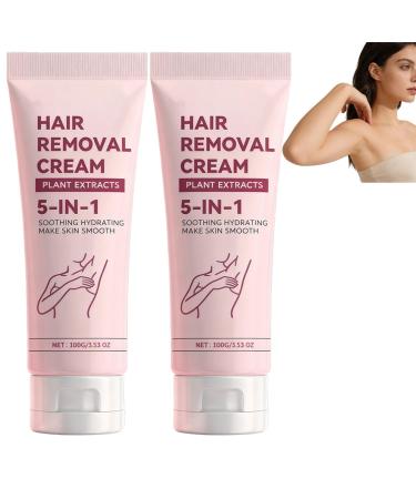 yikaiszh Set of 2 hair removal creams for sensitive skin for bikini line body and intimate areas nourishing and smoothing moisturizing treatment delays regrowth