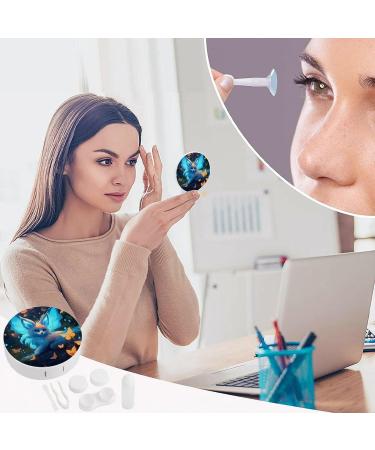 Blue Fox Contact Lens Travel Kit - Portable Cute Contact Box with Mirror for Outdoor Use - Buy Online on GoSupps.com