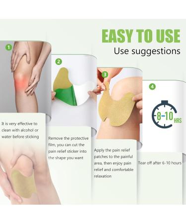 Maengve Natural Wormwood Knee Pain Relief Patch - Fast Acting Heat Patches for Pain - 18 Count - Buy Online on GoSupps.com