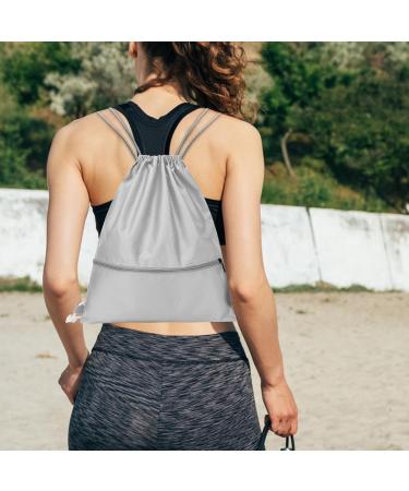 JSDIIN Women's Gym Bag - Adjustable Daypack with Outdoor Pocket & Indoor Storage - Perfect for Sports & Travel - Gray - Buy Online on GoSupps.com