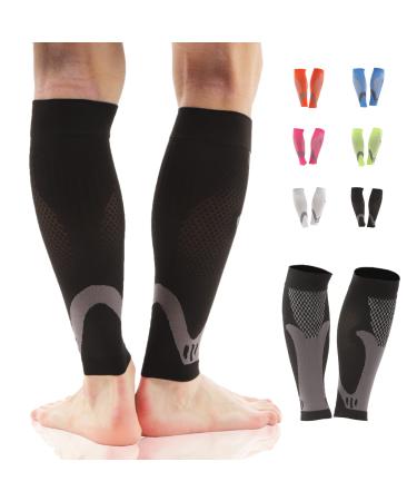 Calf Compression Sleeves for Men & Women - Leg Sleeve and Shin Splints Support - Varicose Vein Treatment for Legs & Pain Relief - Recovery   Ideal for Leg Cramp Relief   Football   Running   Basketball   Travel   Work   ...