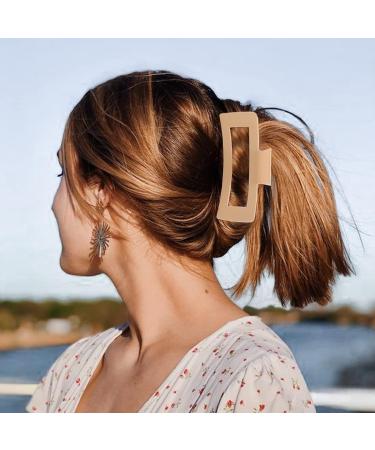 6 Pack XL Hair Claw Clips - 5 Inch Rectangular Claw Clip for Long Thick Hair - Strong Hold Non-slip - Hair Styling Accessories for Women - Gifts - Buy Online on GoSupps.com