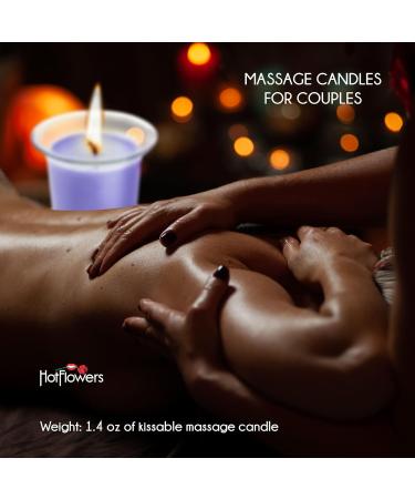 Buy HOT Flowers Kissable Massage Candle Wax Play - Set of Three - Skin Safe Low Heat Moisturizing - Perfect for Intimate Moments (Wine - Buy Online on GoSupps.com