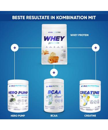 ALLNUTRITION Whey Protein 908g Pack of 1 Whey Protein Powder Muscle Building with Branched Amino Acids BCAA (Apple Pie) - Buy Online on GoSupps.com