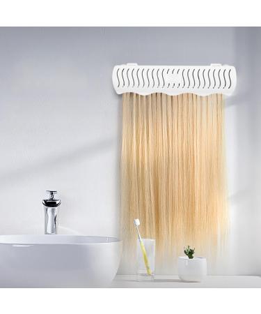 Extension Holder | Hair Extension Stand for Wall Hair Styling Tool Lightweight Hair Extension Display Wig Holder for Home and Salon Use White - Buy Online on GoSupps.com
