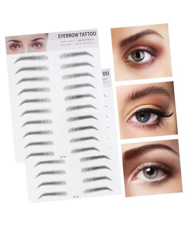 Angoily Angoily Eyebrow Stencil Kit Temporary Self-Adhesive Eyebrow Stickers Easy to Use for Sparse Eyebrows Black