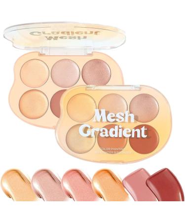  Xijobido Face Highlighter Palette Versatile 6-Color Cheek Palette - Long-Lasting Blending Cream for Mature Skin - Buy Online on GoSupps.com