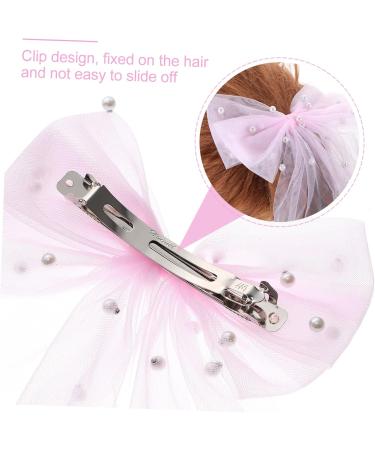 FRCOLOR Bridal Hair Accessories Bride Hair Accessories Bridal Bow with Clip Tulle Short Veil Bow Knot Bride Pearl Veil Checkered Hair Clip Hair Bow Iron Top Clip Girl Wedding Dress - Buy Online on GoSupps.com