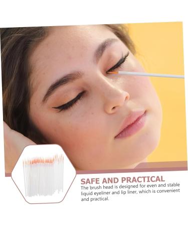 OHPHCALL 100pcs Disposable Eyeliner Brush Makeup Eyeliner Wand Eye Makeup Applicator Mini Tools White Nylon - Buy Online on GoSupps.com