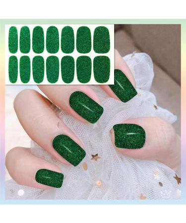 JERCLITY Glitter Solid Nail Polish Strips - 24 Sheets with Nail File | Self-Adhesive Stick On Stickers for Women & Girls - Buy Online on GoSupps.com