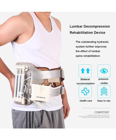 Volume Disc Lumbar Vertebrae Traction Device | Hydraulic Waist Belt Corrector for Men & Women - 80 kg Support & Protection - Buy Online on GoSupps.com