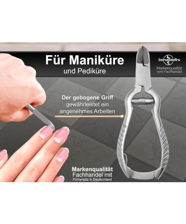 Stainless Steel Nail Tongs & Scissors for Manicure & Pedicure | Rust-Free Foot Care Nail Cutters - 14 cm with Case - Buy Online on GoSupps.com