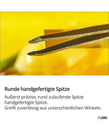 Rubis Safety Tweezers Round - Skin-Friendly Eyebrow Plucking Tweezers with Rounded Tip for Precision Grooming - International Shipping Available - Buy Online on GoSupps.com