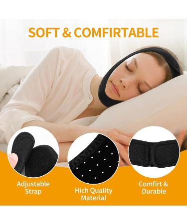 Veralabs Adjustable Airflow Jaw Strap - Breathable Chin Strap for Better Sleep | 2PCS (Black - Buy Online on GoSupps.com