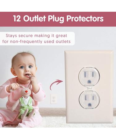 6-Pack Self Closing Outlet Covers - White  Easy to Install Baby Proof Outlet Covers with 12 Clear Outlet Plug Covers for Child Electrical Safety - Baby Proofing Electrical Outlets Made Easy by Wittle - Buy Online on GoSupps.com