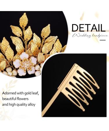 Zoestar Leaf Bride Wedding Crowns and Tiaras Gold Flower Crown Headband Princess Goddess Headpiece Bridal Headwear for Women - Buy Online on GoSupps.com
