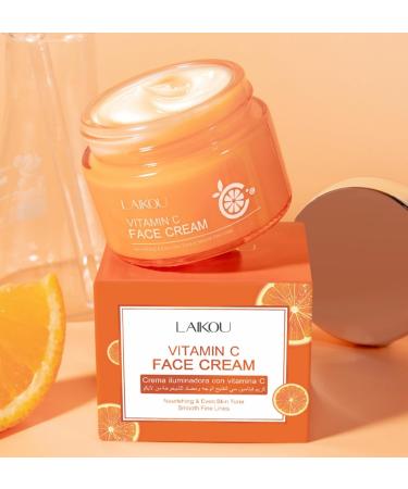Vitamin C Face Cream - Nourishing & Moisturizing with Shea Butter (50ml) - Fresh Non-Greasy Formula for Radiant Skin - International Shipping Available - Buy Online on GoSupps.com