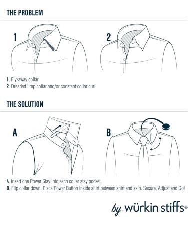 Stiff-N-Stay Plastic Magnetic Collar Stays by W rkin Stiffs - Durable & Adjustable One Size - Perfect for Every Collar - Buy Online on GoSupps.com