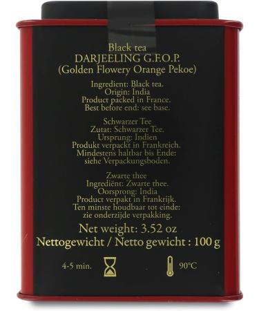 Darjeeling Sup rieur G.F.O.P. Black Tea from India Tin of 100g / 3.52oz Dammann Fr res - Buy Online on GoSupps.com