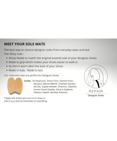 Shiny Shoe Sole Protector for Women - Sole Repair & Replacement for Designer Shoes | Half Size Rubber Cream - Buy Online on GoSupps.com