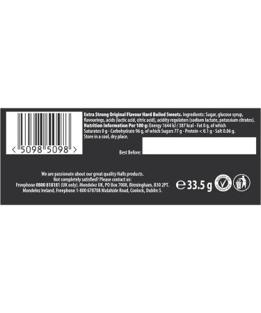 Halls Extra Strong Menthol Lozenges 33g - Buy Online on GoSupps.com