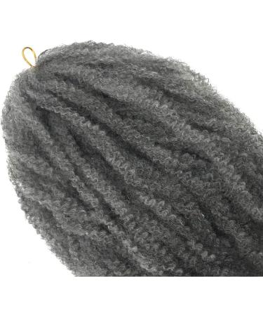 Coolbers 18 Inch Marley Hair Synthetic Afro Kinky Curly Hair Crochet Braids Hair Extensions Havana Marley Braids Crochet Hair For Women (18 Inch Gray) 18 Inch Gray - Buy Online on GoSupps.com