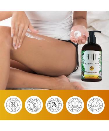 Coco Fiji Pineapple Coconut Face & Body Lotion 12 oz - Coconut Oil Moisturizer for Dry Skin - Men & Women - Massage Cream & Face Moisturizer - Buy Online on GoSupps.com