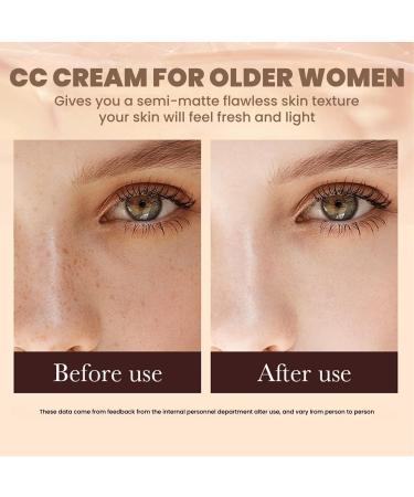 Kcaonni Cc Cream for Older Women Cc Cream With Spf 43 Self-Adjusting Moisturizing Sunscreen Foundation Mature Skin Formula Conceals & Hydrates Reduces Appearance Aging Signs (LVORY 1PCS) - Buy Online on GoSupps.com