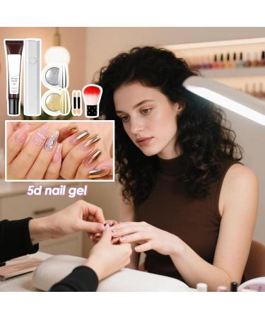5D Nail Gel Nail Sculpting Glue Non Sticky Fashion Design 10ml Pot Ideal for Wedding Styling Daily Wear Hair Salon Events Decoration - Buy Online on GoSupps.com