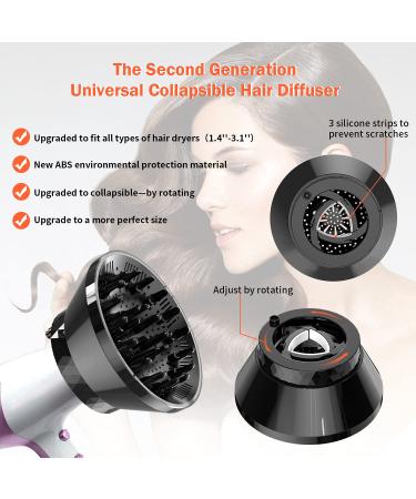 Universal Hair Diffuser for Curly & Natural Hair - Black | Adjustable Attachment for Blow Dryer - Buy Online on GoSupps.com