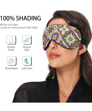 Haskirky Light Blocking Eye Mask | Breathable & Adjustable for Men and Women | Ideal for Travel, Yoga, Meditation, Office, and Deep Sleep | Comfortable Smooth Design | Mexican Talavera Goodies - Buy Online on GoSupps.com