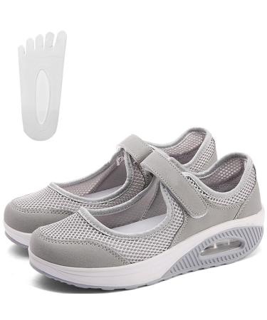 CBYXDY Women's Cushion Slip-On Walking Shoes Orthopedic Diabetic Walking Shoes Diabetic Shoe Orthopedic Socks for Women (Grey 39) 39 Grey