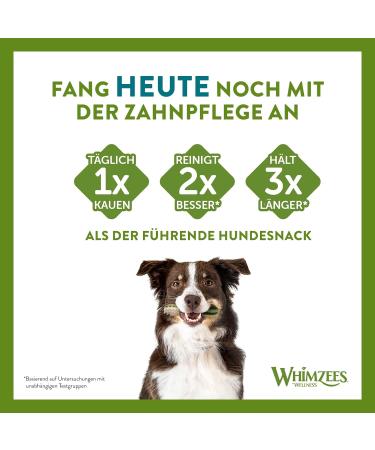 Whimzees by Wellness Stix - Natural Grain-Free Dental Care Snacks for Large Dogs | Monthly Pack of 30 Couch Sticks | Size L - 1 kg (1 Pack) - International Shipping Available - Buy Online on GoSupps.com