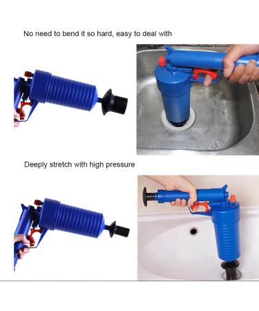 High Pressure Toilet Plunger Kit & Drain Cleaner Gun - Unclog Sinks & Toilets Effortlessly - Perfect for Home Use - Buy Online on GoSupps.com