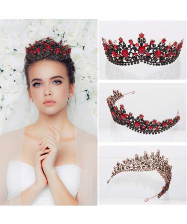 Elegant Lurrose Antique Green Crystal Crown - Vintage Bridal Headgear & Jewelry for Weddings - Princess Queen Diadem - Buy Online on GoSupps.com