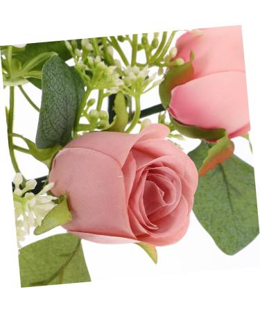 LIFKICH Rose Garland Candle Holder Rings Candlesticks Taper Candle Holders Artificial Floral Candle Wreath Wedding Gift Candle Wreath for Home European Style Decorations Silk Flower Picture 2 23.00X23.00X8.00CM - Buy Online on GoSupps.com