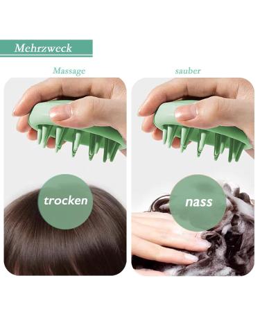 Serker Scalp Massage Brush | Silicone Shampoo Hair Brush for Hair Growth & Dandruff Reduction | Head Massager (Fir Green) - Buy Online on GoSupps.com
