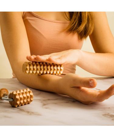 Tuuli Body and Face Roller Set - Multi-Functional Wooden Massage Tools for Muscle Tension Relief & Skin Health - 2 Piece Set A - Buy Online on GoSupps.com