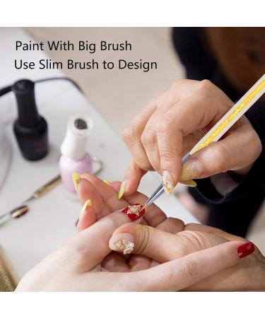 Nacaikj 7pcs Nail Art Brush Set - Dotting Tools & Liner Brushes for UV Gel & Acrylic Manicures | Perfect Nail Accessories for Creative Nail Design - Buy Online on GoSupps.com